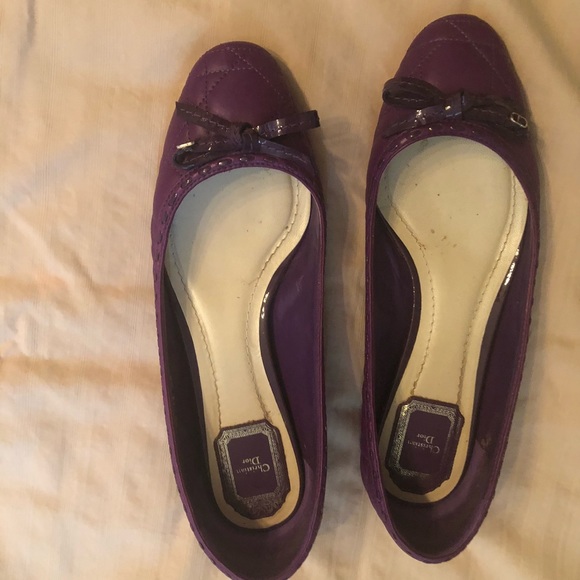 Christian Dior pattern leather flat shoes - Picture 1 of 7
